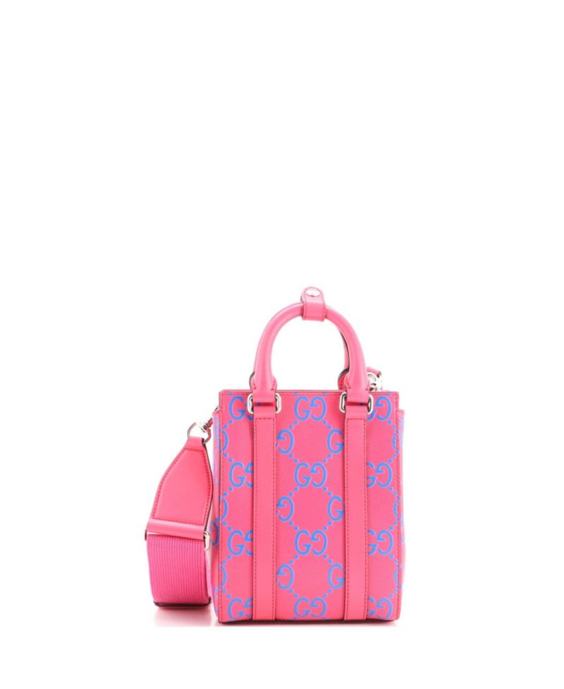Mini Convertible Open Tote GG Embossed Perforated Leather
