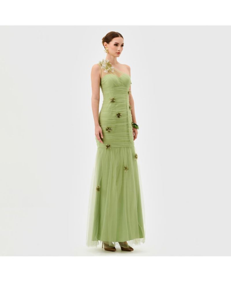 Women's Karoline One Shoulder Tulle Gown