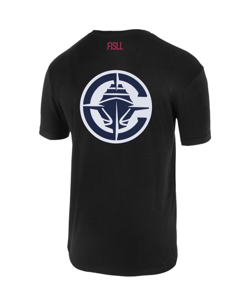 Men's and Women's Black LA Clippers Oversize Logo T-Shirt