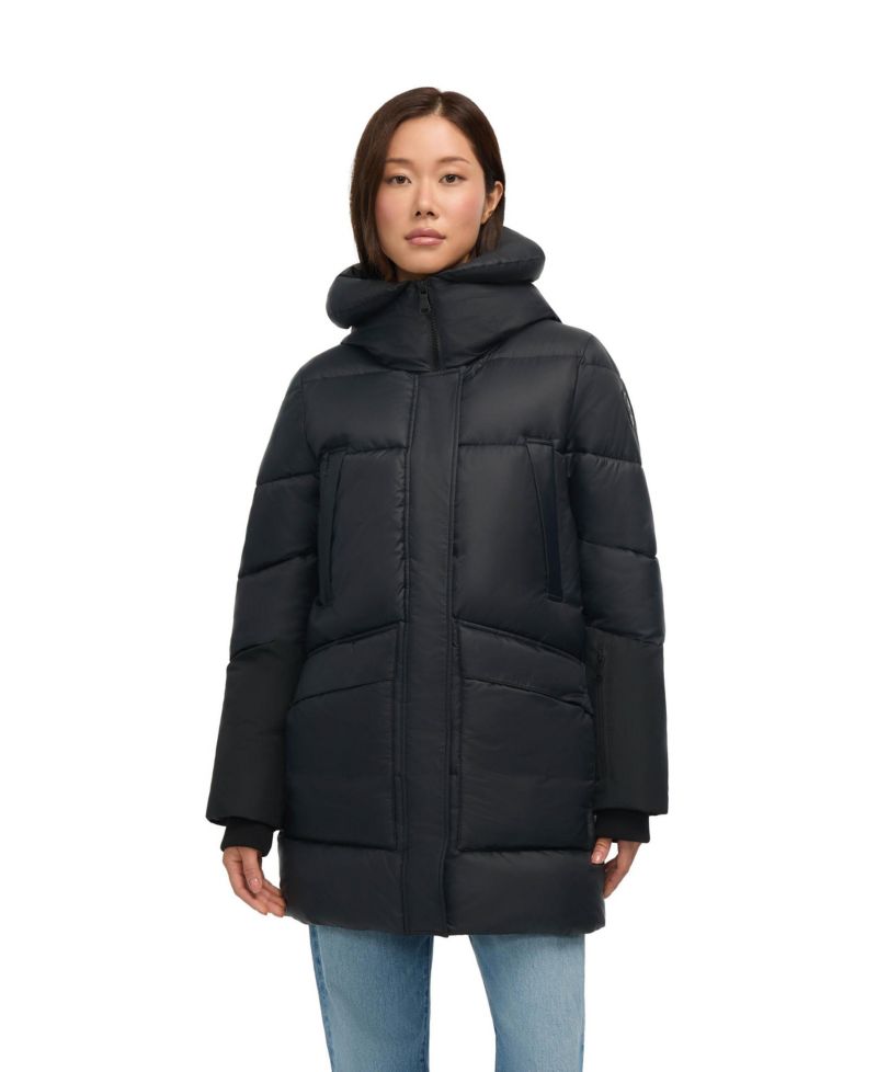 Women's Heirani Mid-Length Quilted Parka Puffer with Oversized Hood