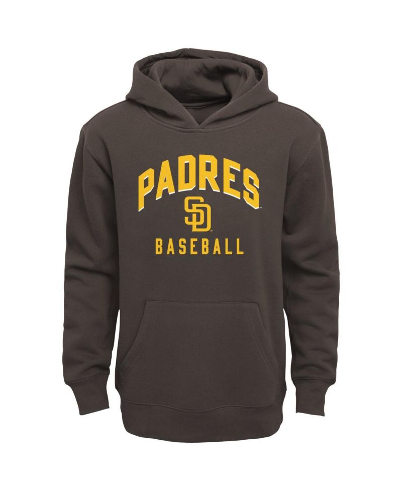 Baby Boys and Girls Brown, Heather Gray San Diego Padres Play by Play Pullover Hoodie and Pants Set