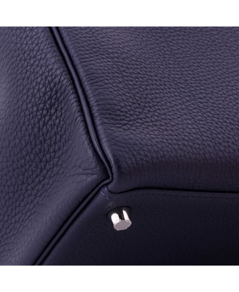 Kelly 32 Handbag Blue Togo with Palladium Hardware