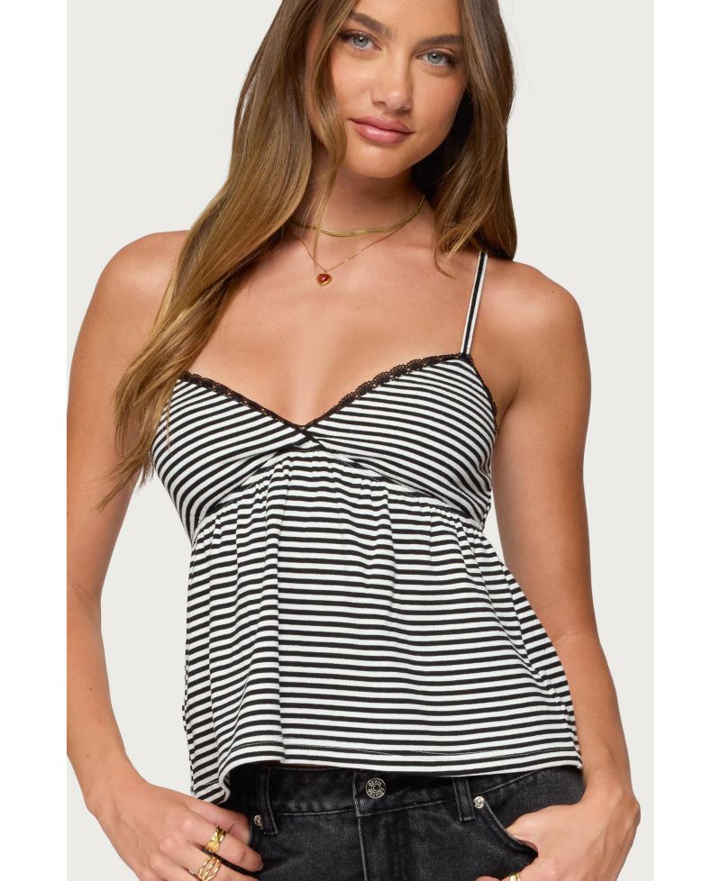 Women's Orietta Striped Babydoll Top
