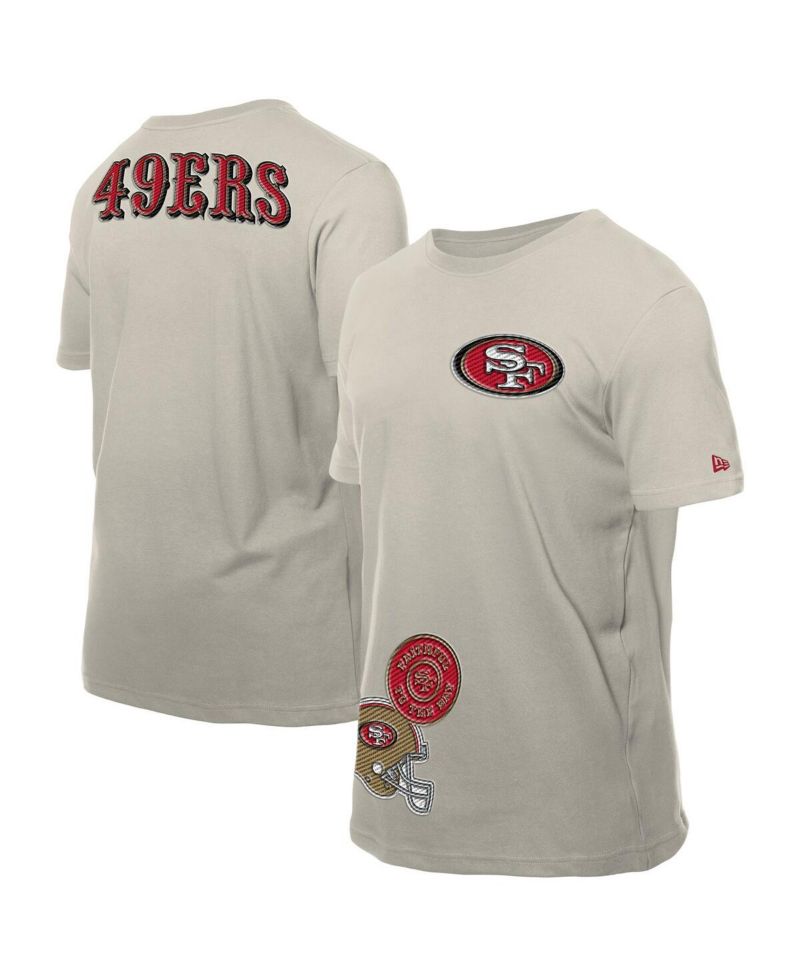 Men's Light Beige San Francisco 49ers Multi Patch T-Shirt