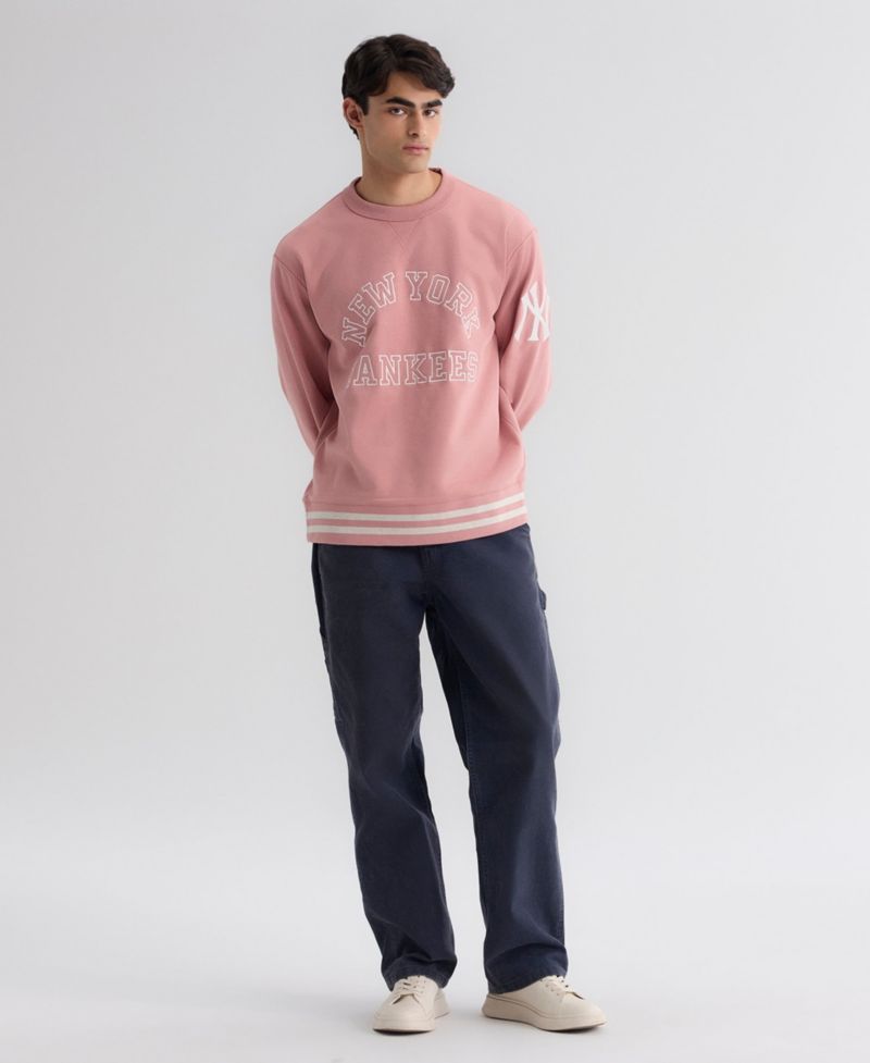 Men's New York Yankees Iconic Collection Relaxed-Fit Pullover Crewneck Sweatshirt
