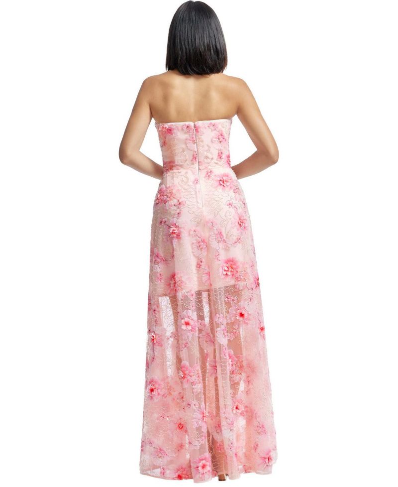 Women's Connor Strapless Sweetheart 3D Floral Gown