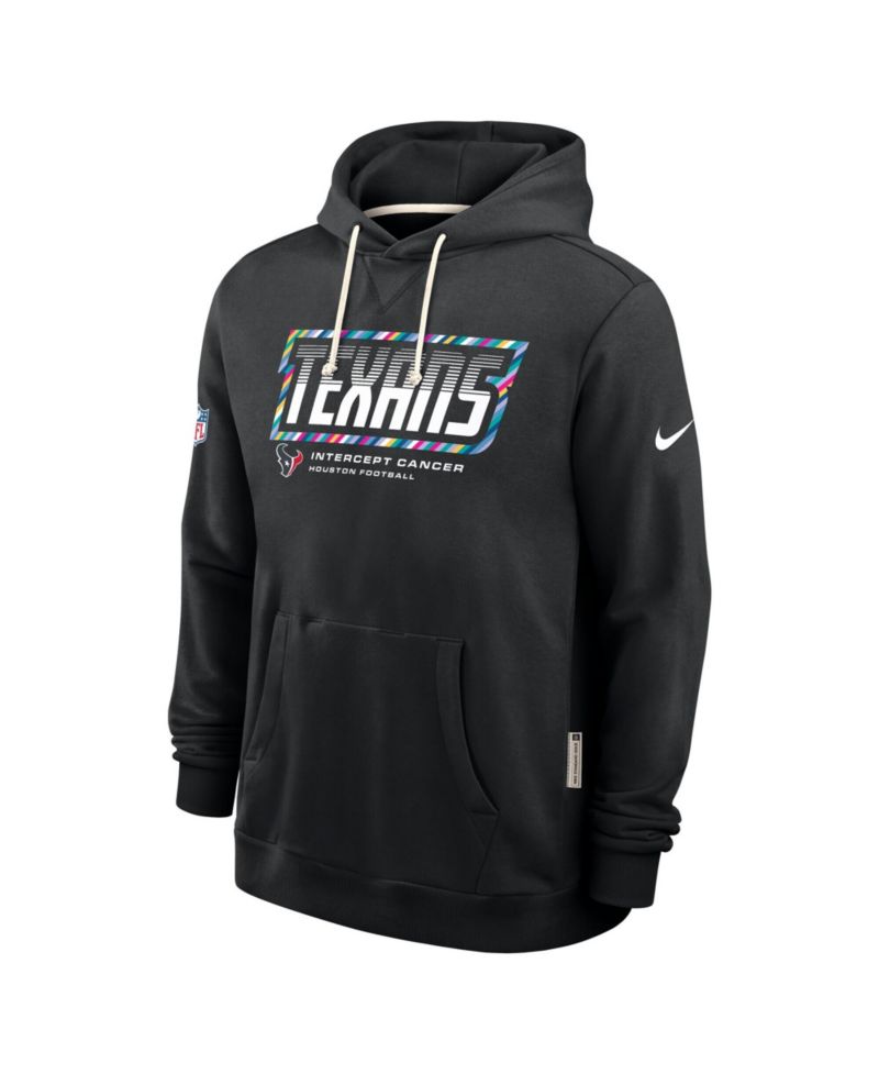 Men's Black Houston Texans 2026 NFL Cruical Catch Sideline Dri-Fit Pullover Hoodie