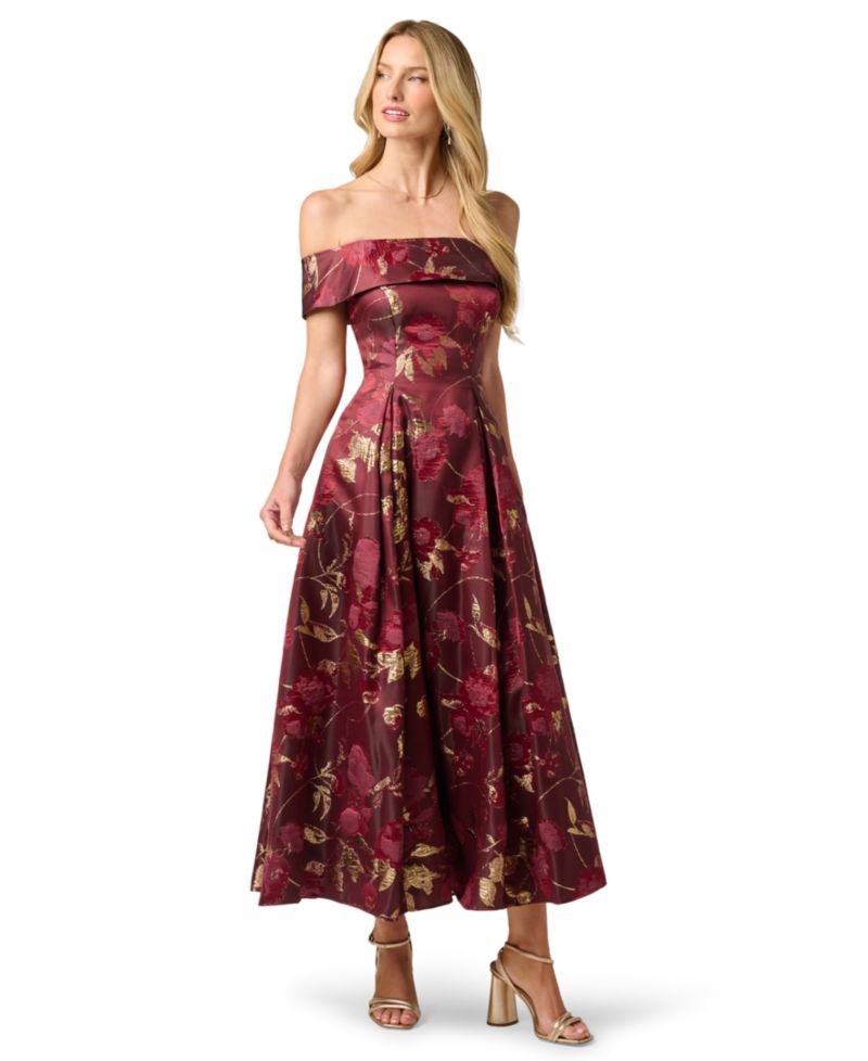 Women's Off-The-Shoulder Midi Dress