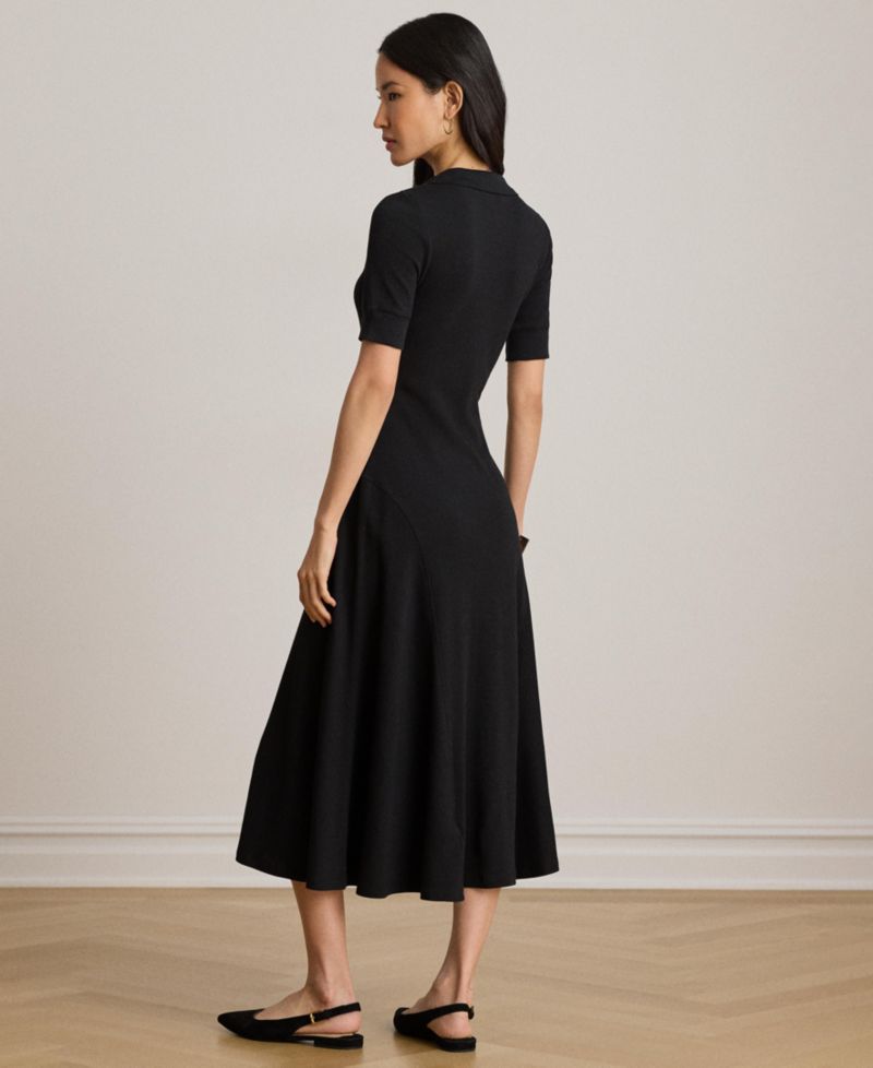 Women's Rib Knit Collared Dress