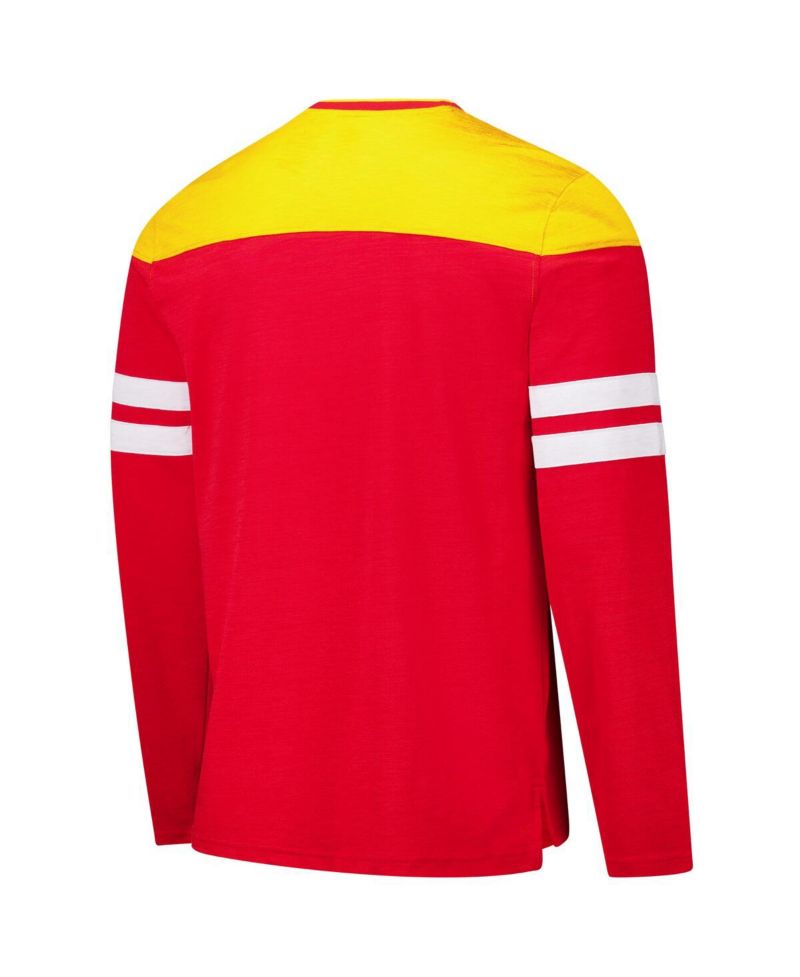 Men's Red/Gold Kansas City Chiefs Adaptive Hail Mary Long Sleeve T-Shirt