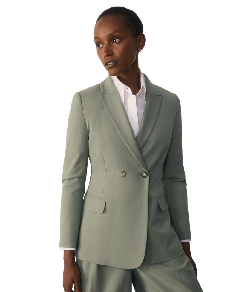 Women's Double-Breasted Stretch Blazer