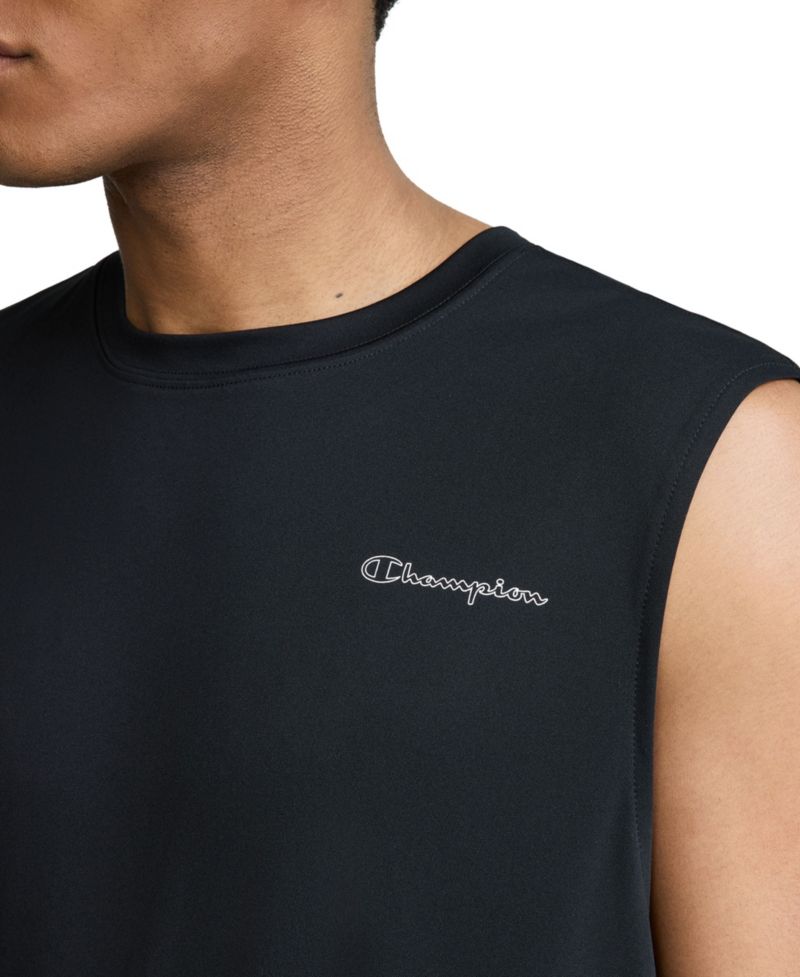 Men's Script Sport Muscle Crewneck Tank Top