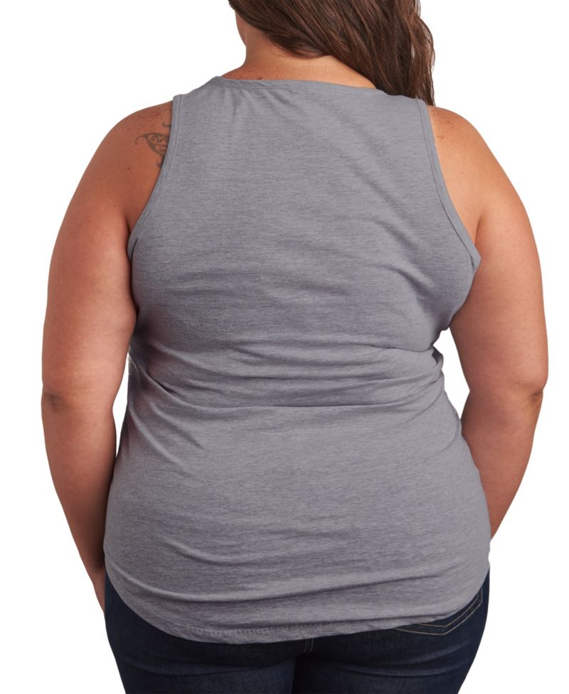 Plus Size Garfield Red White and BBQ Racerback Graphic Tank Top