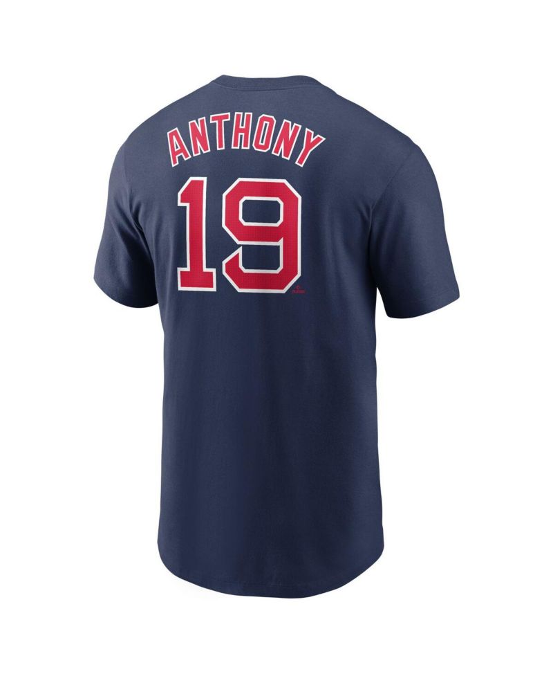 Men's Roman Anthony Navy Boston Red Sox Fuse Name & Number T-Shirt