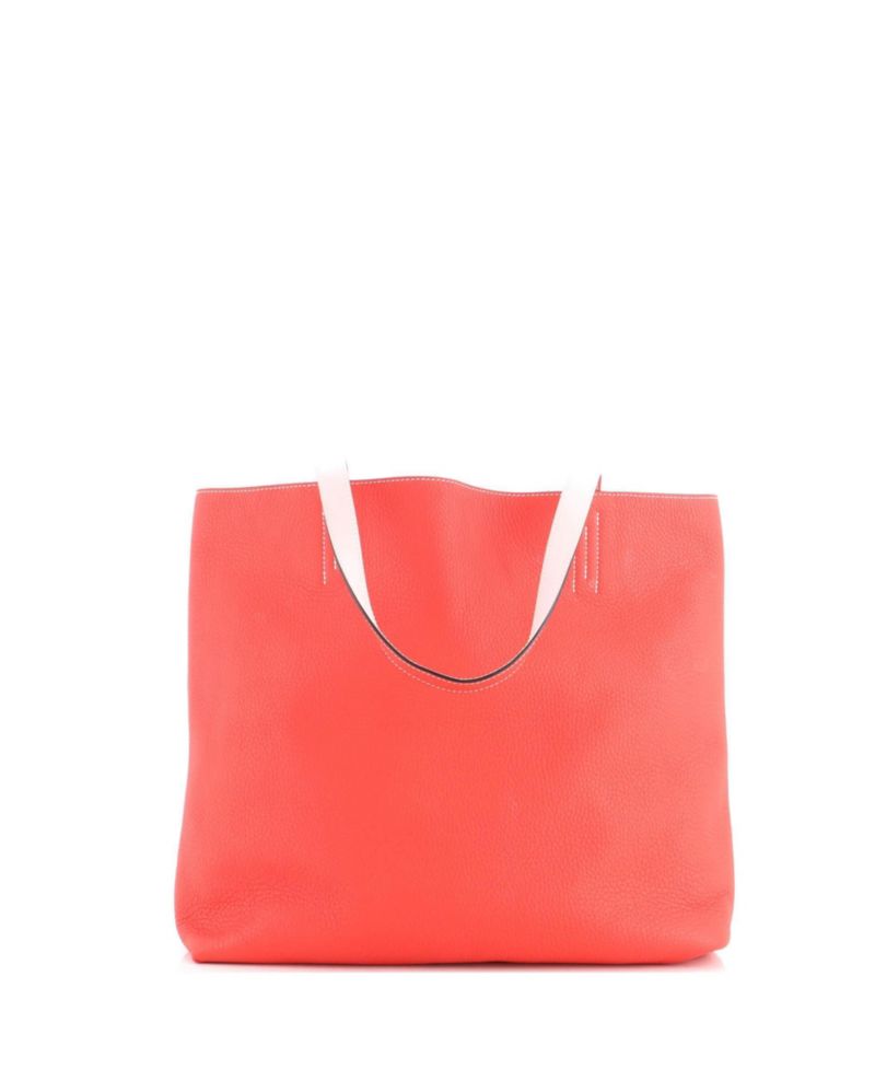 Pre-Owned Herm&egrave;s 45 Double Sens Reversible Leather Tote