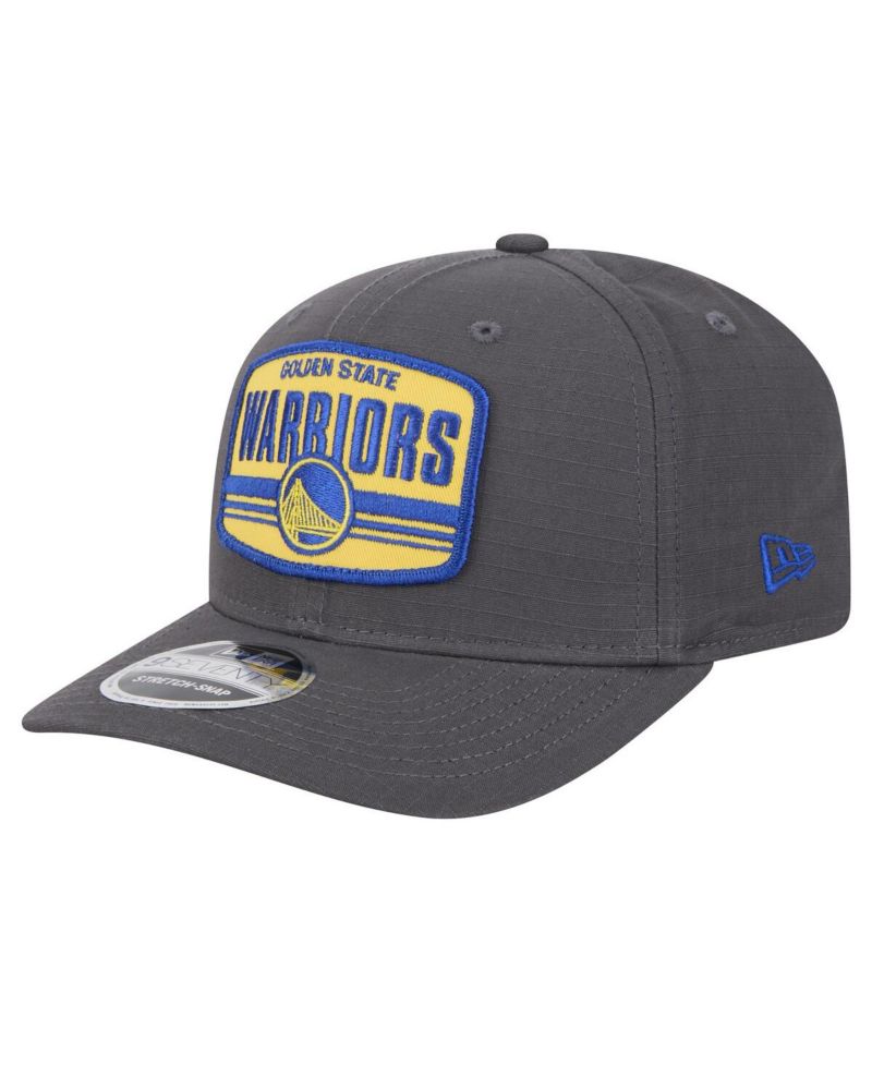 Men's Graphite Golden State Warriors Team Elevated Patch 9SEVENTY Adjustable Hat