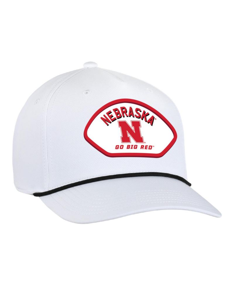 Men's White Nebraska Huskers Alto Rope Adjustable Hat