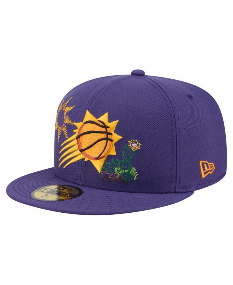 Men's Purple Phoenix Suns State Stitch 59FIFTY Fitted Hat