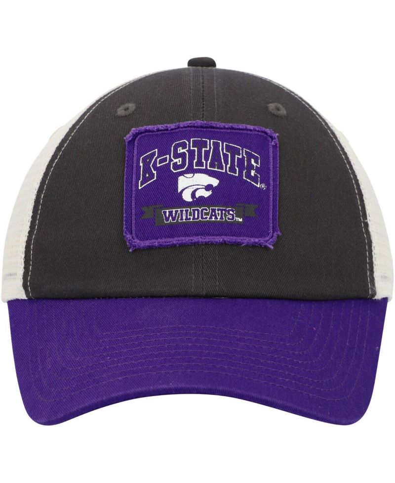 Men's Charcoal Kansas State Wildcats Objection Snapback Hat