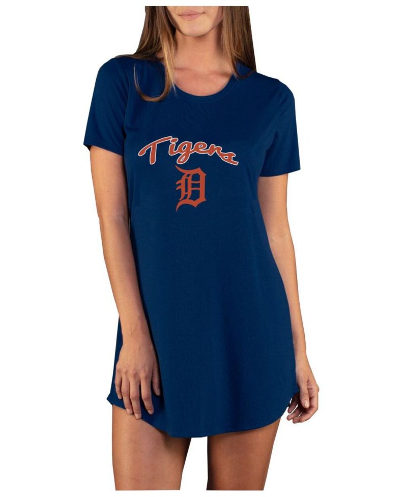 Women's Navy Detroit Tigers Marathon Knit Nightshirt