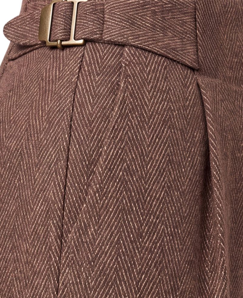 Women's High-Rise Pleated Wide-Leg Trouser