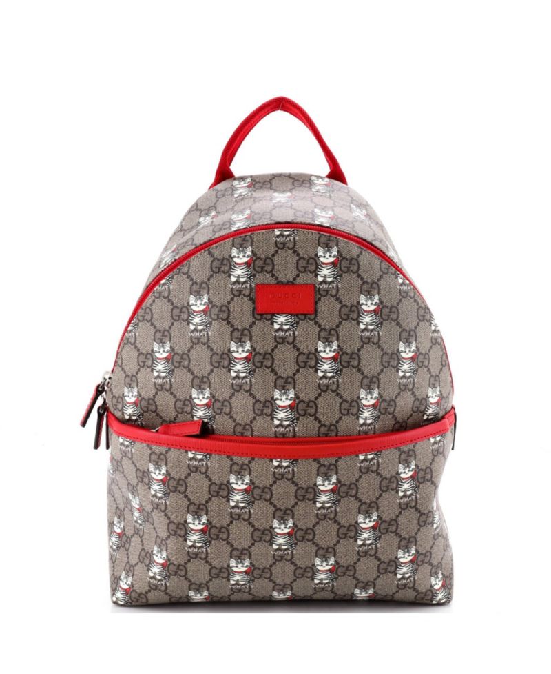 Small Children's Zip Backpack Printed GG Coated Canvas