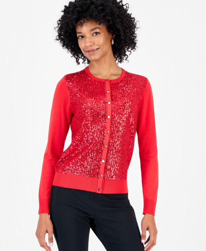 Women's Sequin Party Cardigan