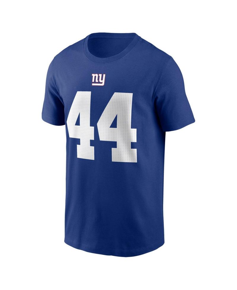 Men's Cam Skattebo Royal New York Giants Name & Number T-Shirt