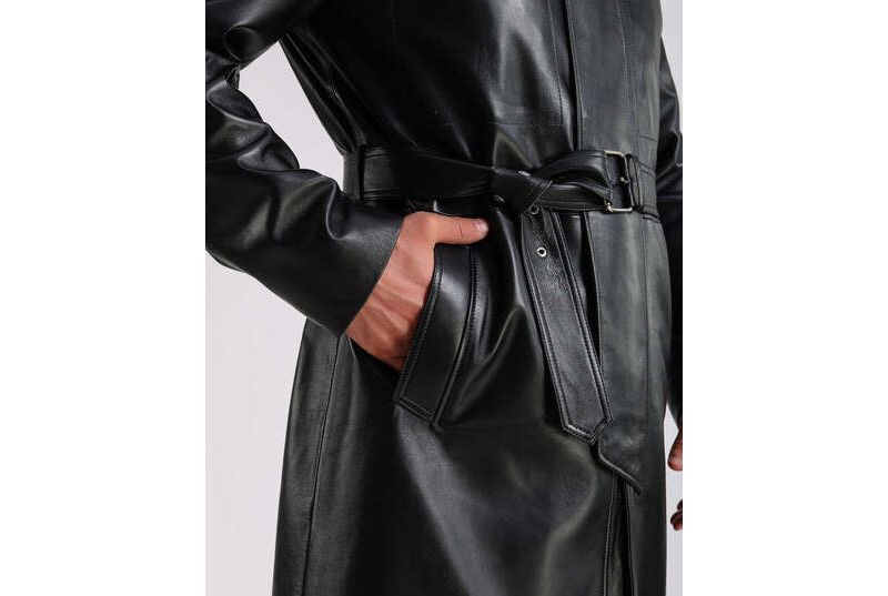 Men's Camden Leather Trench Coat