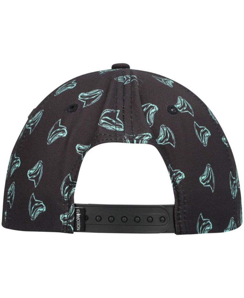 Men's Black Toothy Snapback Hat