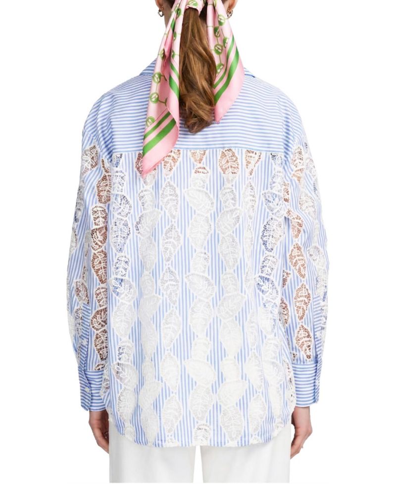 Women's Lace Striped Shirt