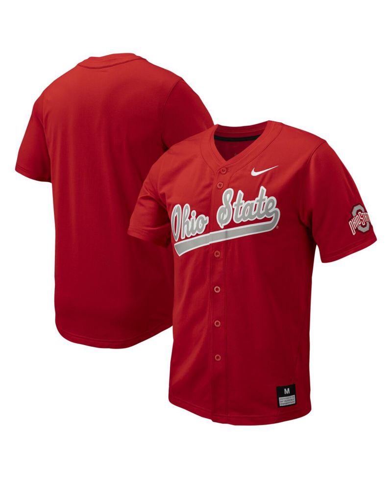 Men's Ohio State Buckeyes Replica Full-Button Baseball Jersey