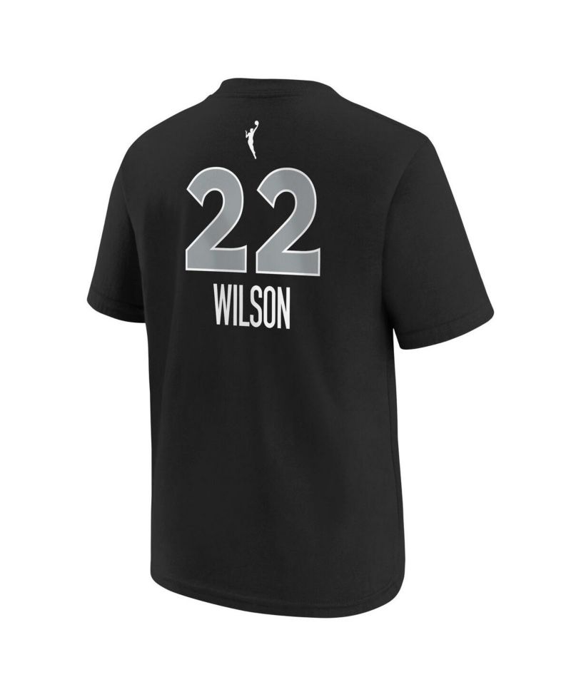 Big Boys and Girls A'ja Wilson Black Las Vegas Aces Explorer Edition Name & Number T-Shirt