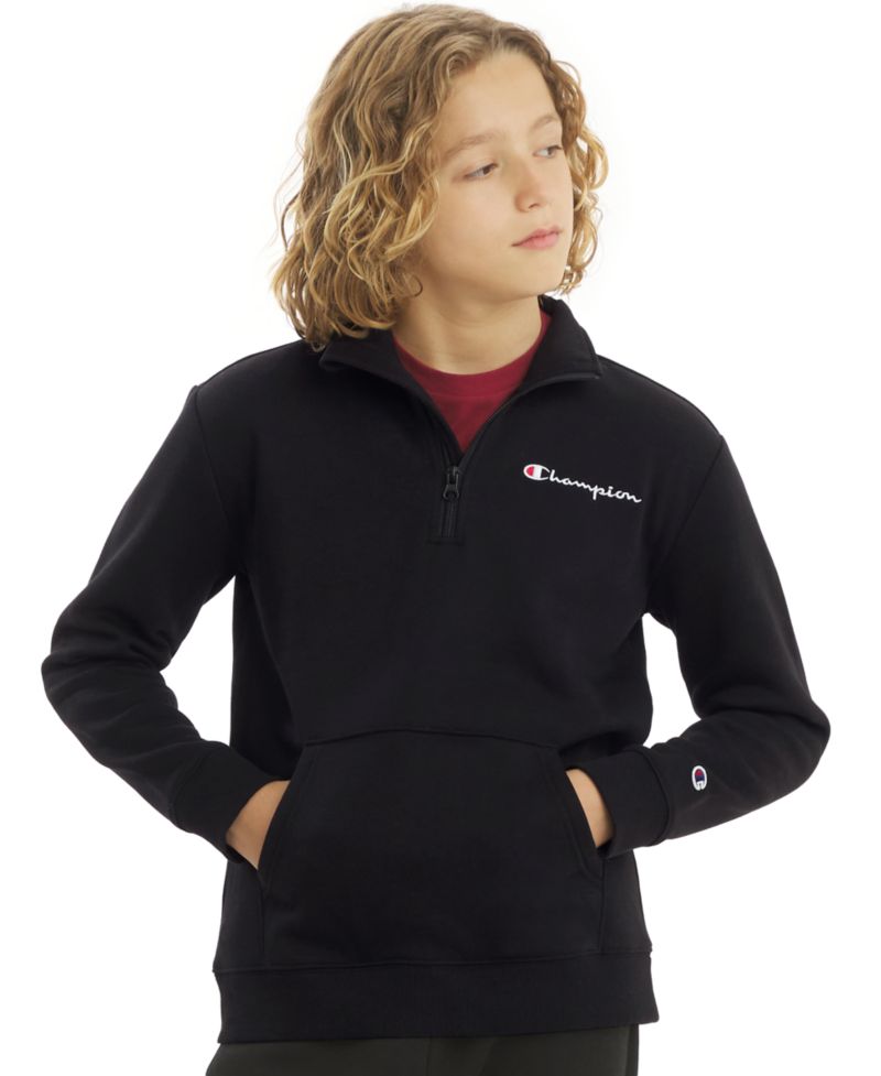 Boys' 8-20 Quarter-Zip Logo Sweatshirt