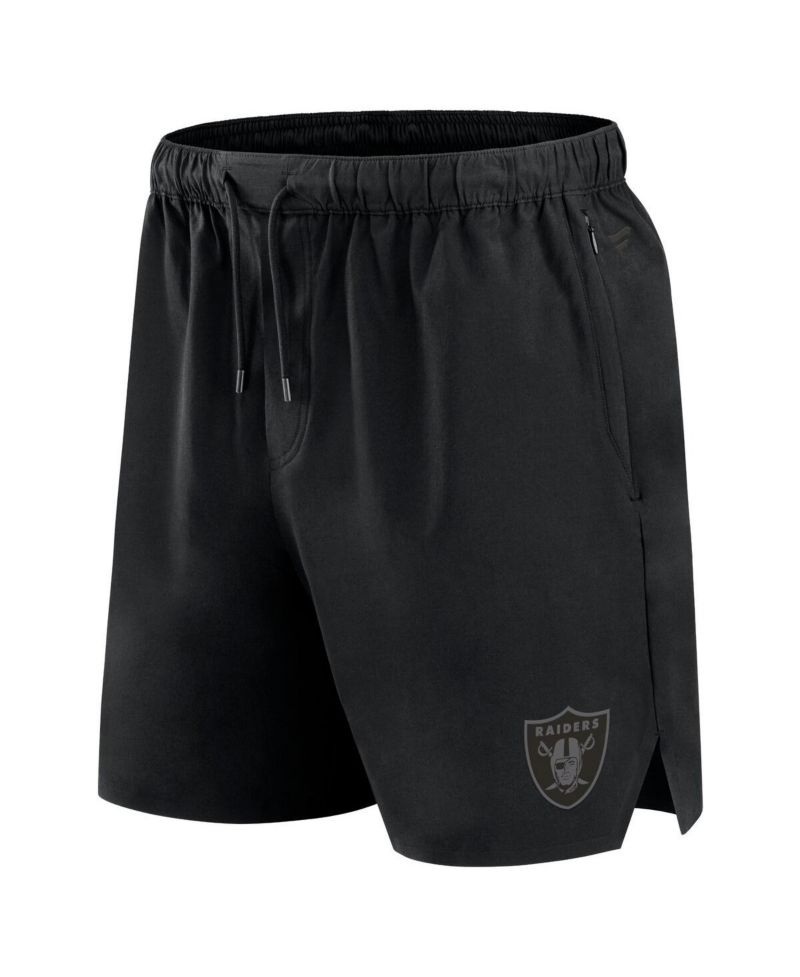 Men's Black Las Vegas Raiders Front Office Woven Shorts
