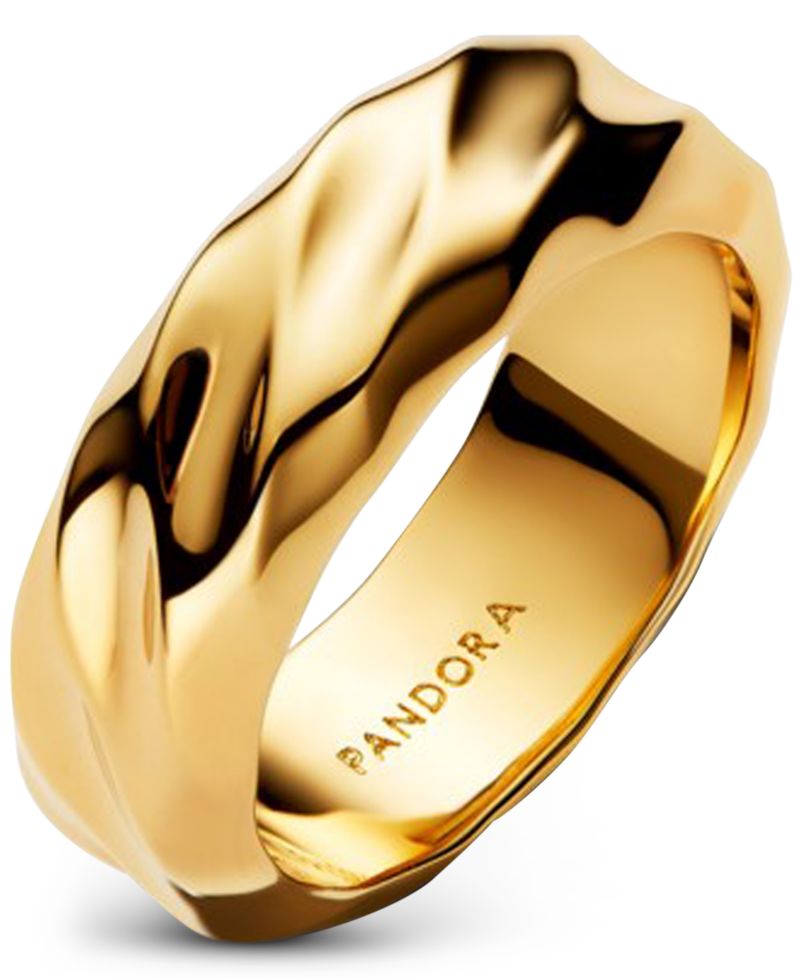 Rippled Wide Band Ring