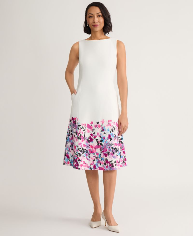 Women's Sleeveless Floral Midi Dress