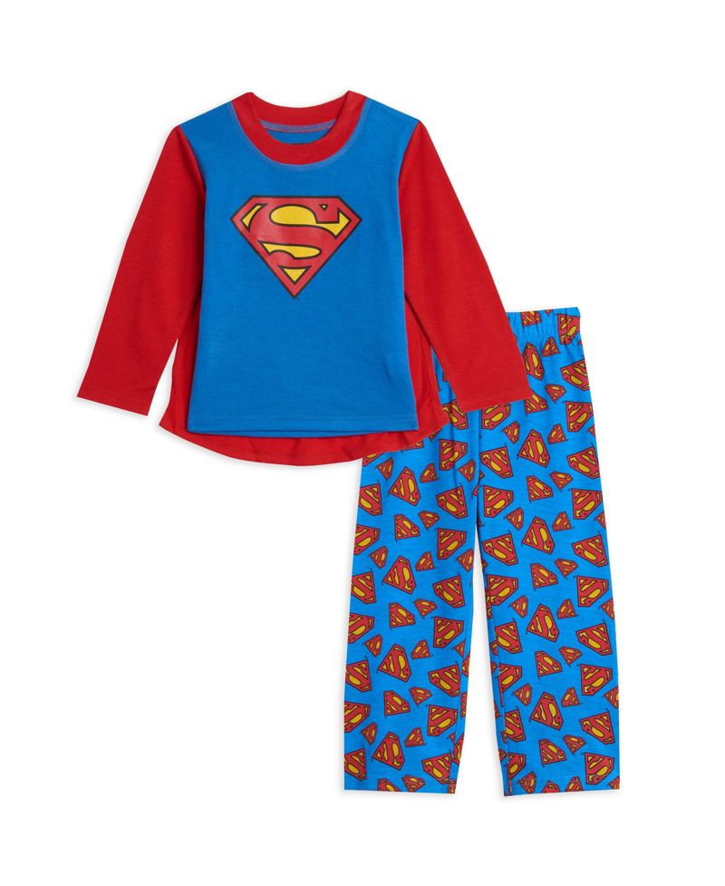 Boys' Cosplay 3 Piece Pajama Shirt Pants and Cape Set