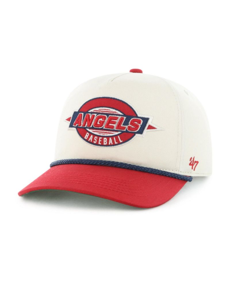 Men's Natural/Red Los Angeles Angels Frame Out Hitch Adjustable Hat