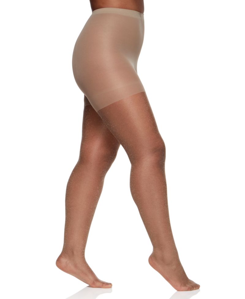 Women's Queen Plus Size Shimmers Ultra Sheer Control Top Pantyhose 4412