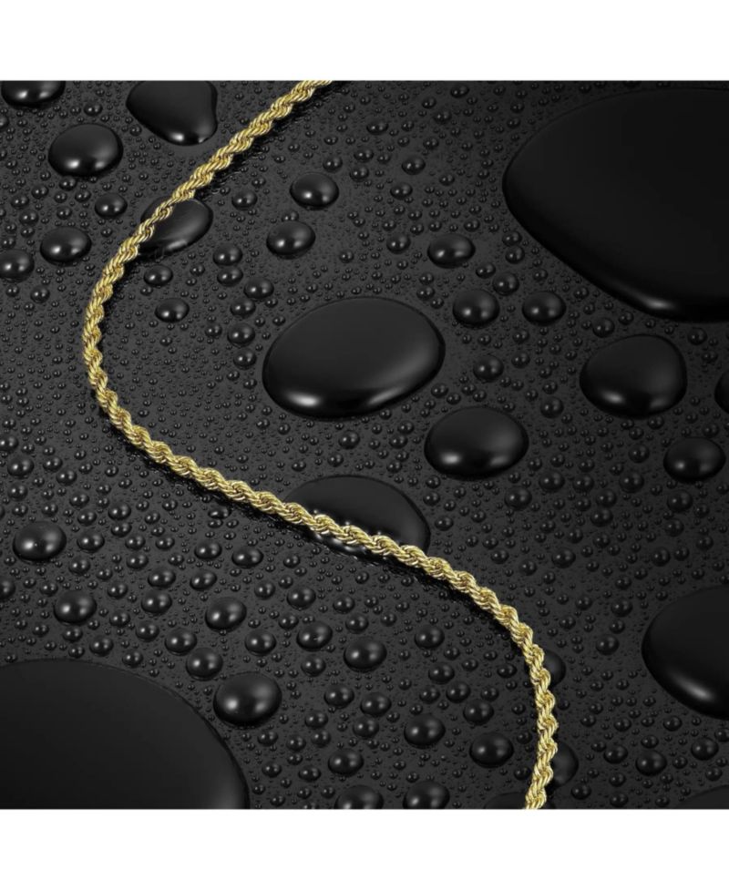 Men's Rope Necklace - 3mm Gold Chain
