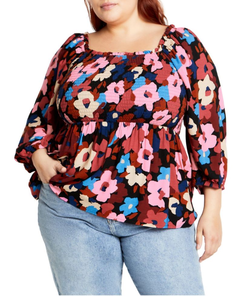 Women's Poppy Print Top