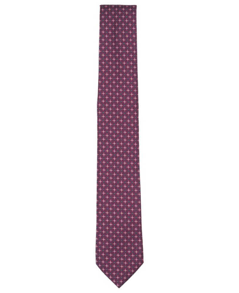 Men's Geometric-Print Skinny Tie