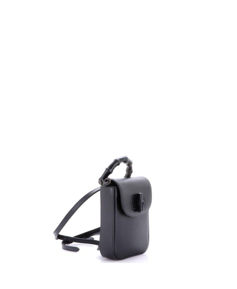 Mini Bamboo Top Handle Backpack Leather