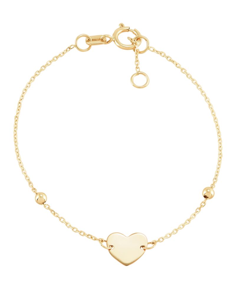 Heart Bracelet in 14k Yellow Gold