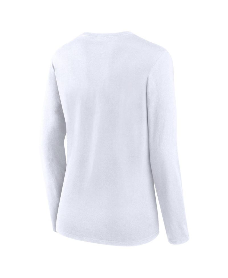 Women's White Washington Nationals Long Sleeve T-shirt