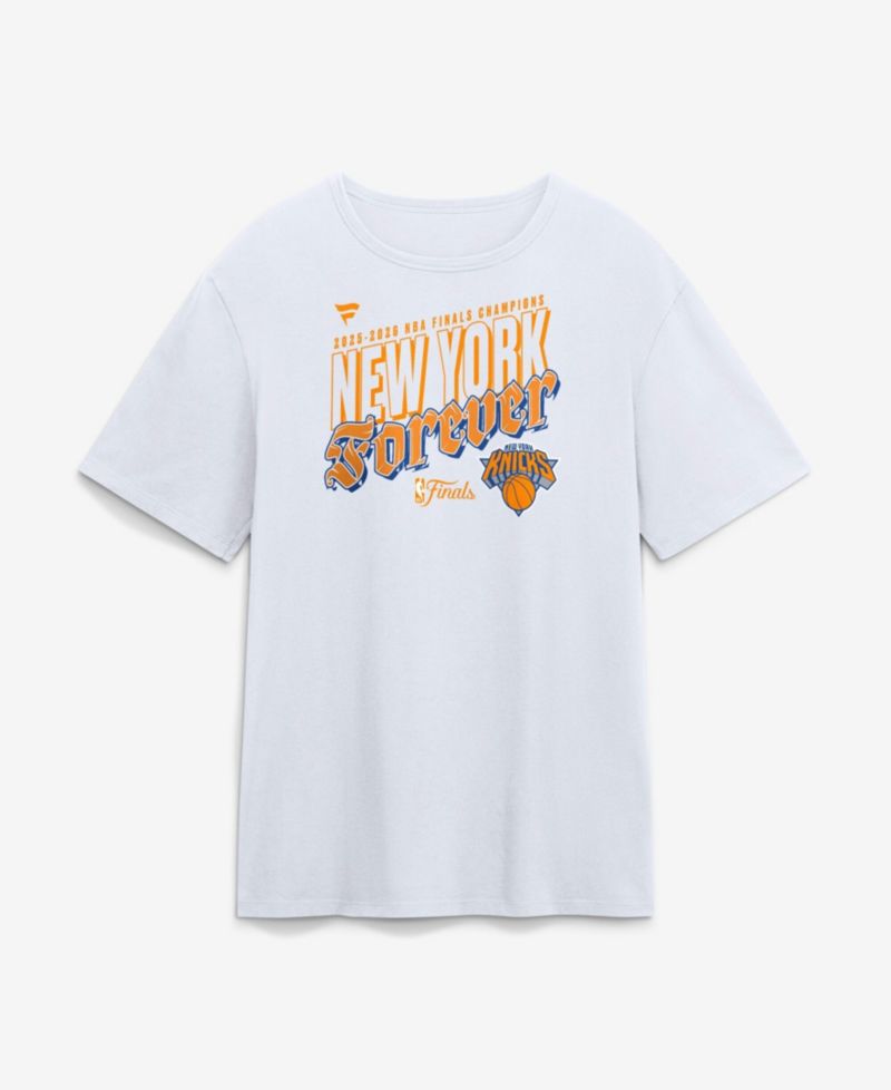 Men's White New York Knicks 2026 NBA Finals Champions Big & Tall Hometown T-Shirt