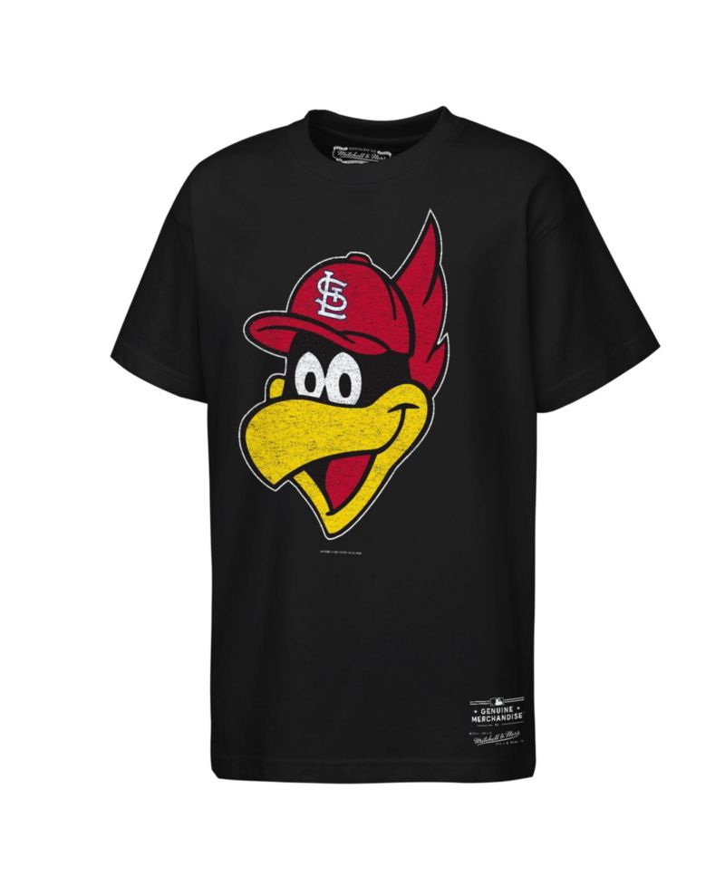 Boys' 4-20 and Girls' 4-16 St. Louis Cardinals Big Face Mascot Screen Print Graphic Crewneck T-Shirt