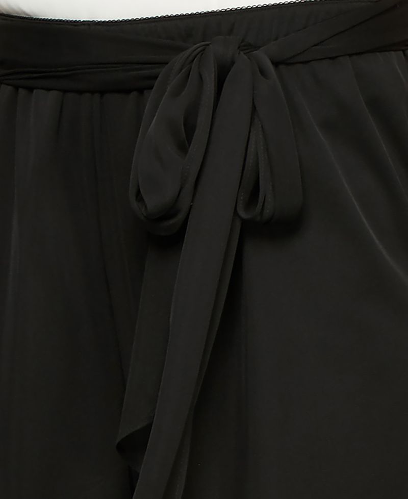 Women's Sash-Belt Wide-Leg Pants
