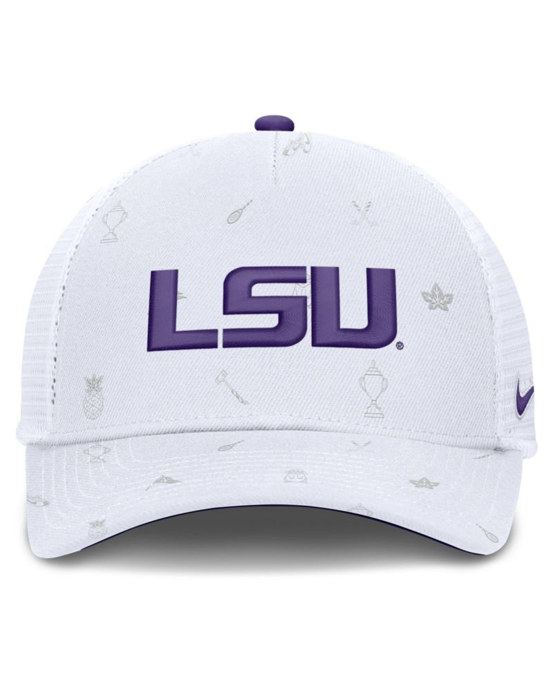Men's and Women's White LSU Tigers Country Club Golfin' Rise Trucker Adjustable Hat